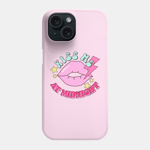 Valentine's Day Kiss Me At Midnight I Love You Be Mine Phone Case by SilverLake