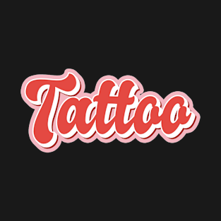 Tattoo Aesthetic Pink Red Retro 80s 90s Pin up T-Shirt