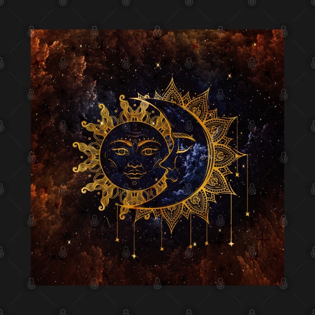 Sun and moon by MCAshe spiritual art 