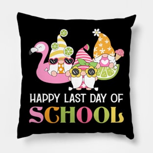 Cute Happy Last Day Of School Teacher Student Graduation Gnomes Pillow