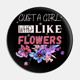 Flowers lover design gift for her who love floral  colorful flowers abstract design Pin