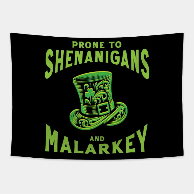 Prone to Shenanigans and Malarkey // vintage St. Patricks Tapestry by Trendsdk