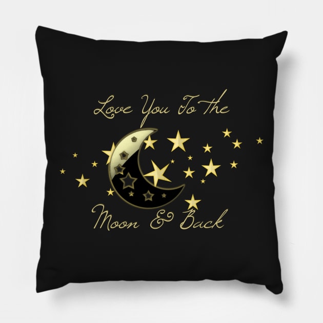 Love You To The Moon Pillow by D_AUGUST_ART_53