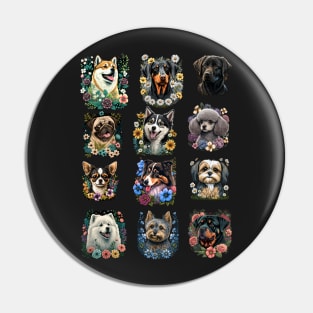 Twelve Canine Breeds For Dog Lovers Pin