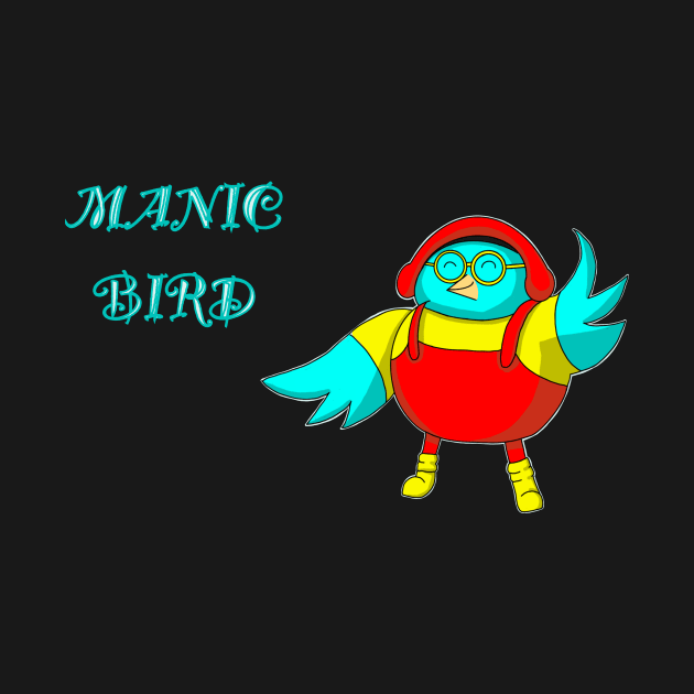 Manic bird by Lindsay Cousins