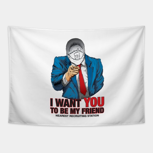 I WANT YOU TO BE MY FRIEND Tapestry by Akiwa