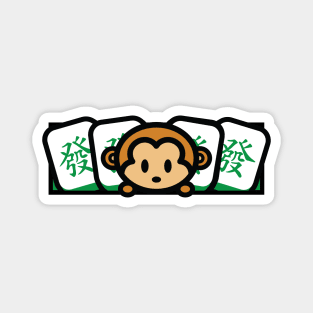 Monkey Mahjong Magnet