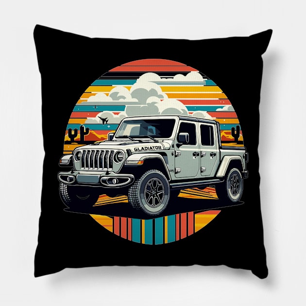 Jeep Gladiator Pillow by Vehicles-Art
