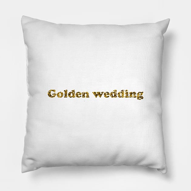 Golden wedding Pillow by Olha_Kulbachna