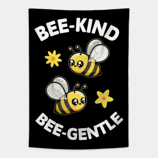 Bee Kind Bee Gentel Honey Bee Pun Tapestry