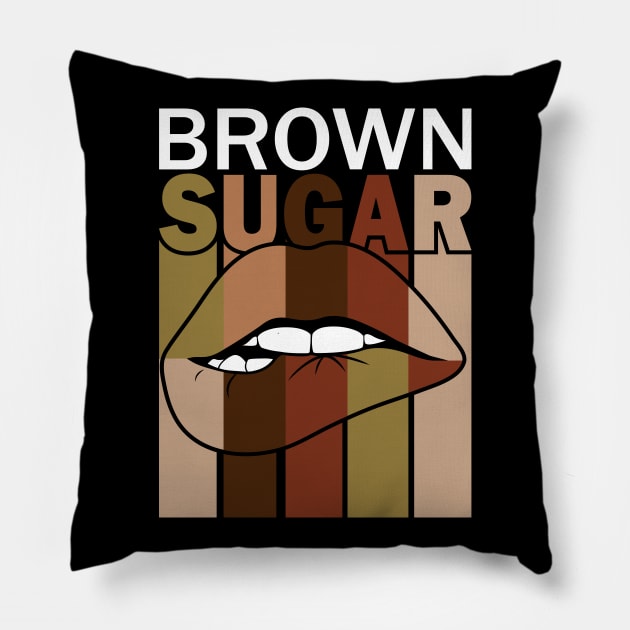 Brown Sugar Lips Pillow by BadDesignCo