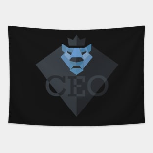 Just a royal Lion CEO Black and Cold Tapestry