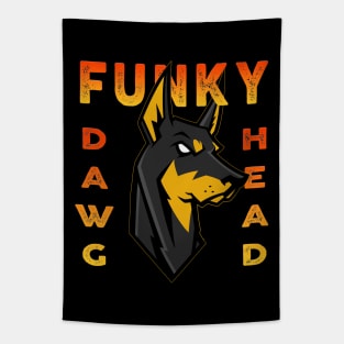 Funky Dawg Head Tapestry