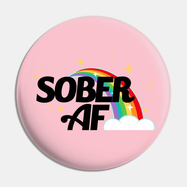 Sober AF Pin by darklordpug