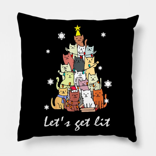 LET'S GET LIT Pillow by BonnyNowak