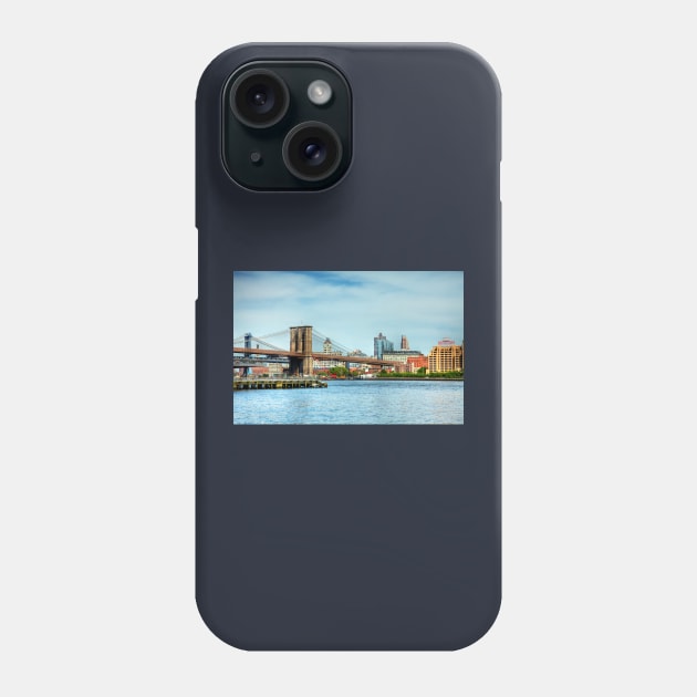 Brooklyn Bridge East River New York City Phone Case by tommysphotos