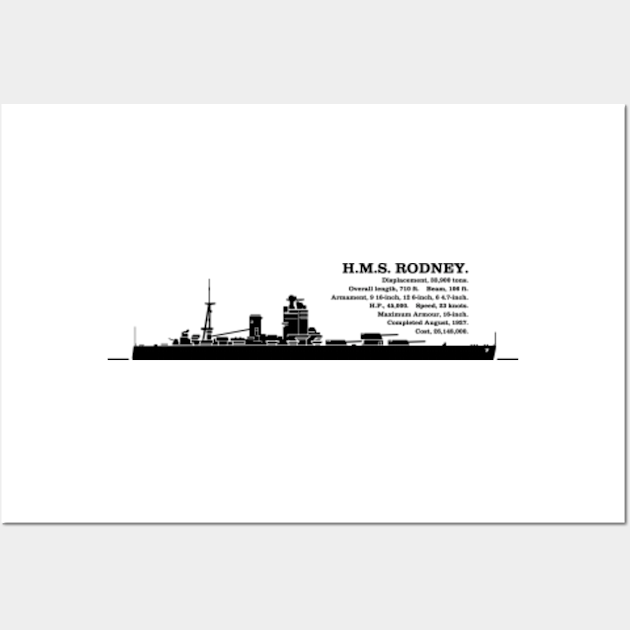 HMS Rodney British Battleship Infographic Diagram - Hms Rodney ...