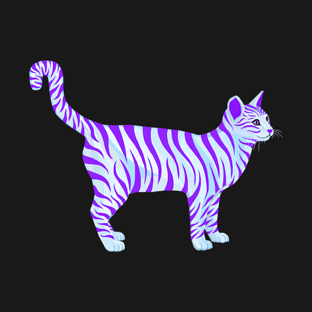 Purple Striped Tabby Cat by Art by Deborah Camp