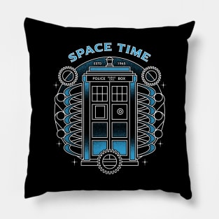 The Blue Phone Box Remix Pillow