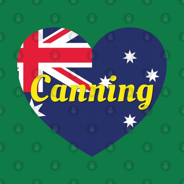 Canning WA Australia Australian Flag Heart by DPattonPD