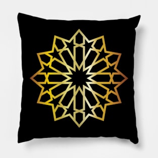 Moroccan golden star Pillow