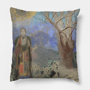 Buddha by Odilon Redon Pillow