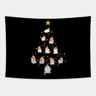 Funny Hamster Christmas Tree Tapestry