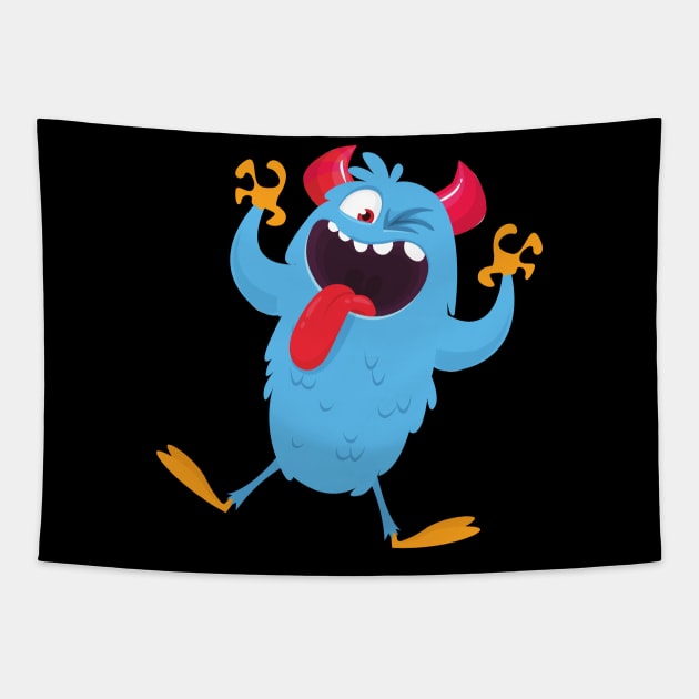 funny cartoon monster Tapestry by AbstractWorld