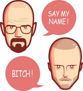 Minimalist Breaking Bad - Say my name, bitch ! Magnet