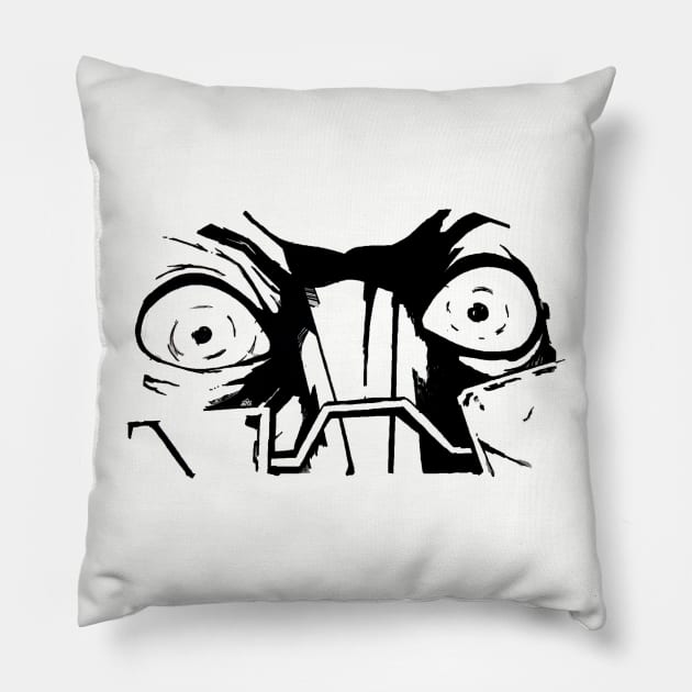 Inked_Eyes Pillow by Roosiff