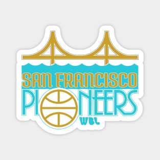 Defunct San Francisco Pioneers WBL Basketball 1979 Magnet