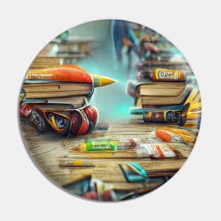 Back to School Art Pin