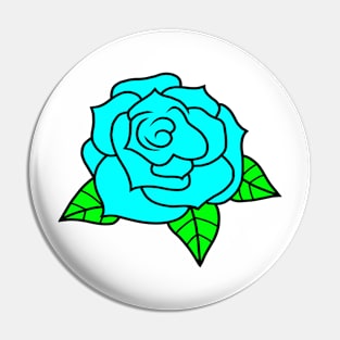 Light Blue Roses Pin