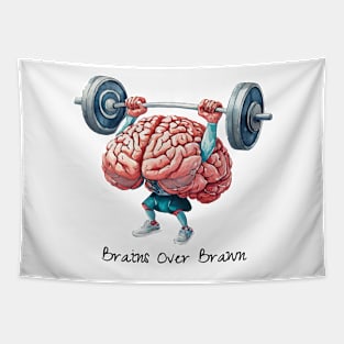 Brains Over Brawn Tapestry