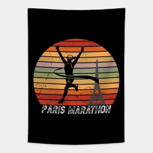 Female Marathon Runner Tapestry