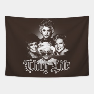 White Vintage Thug Life Golden Girls Tapestry