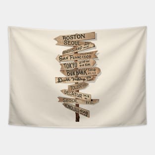 MASH 4077th Sign Post Tapestry