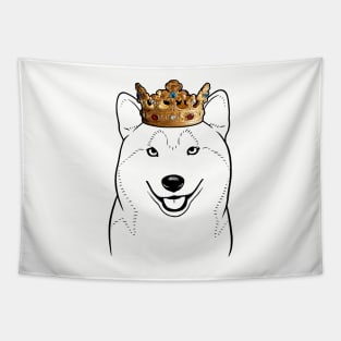 Shiba Inu Dog King Queen Wearing Crown Tapestry