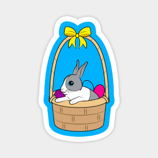 Cute Dutch Bunny in an Easter Basket Magnet