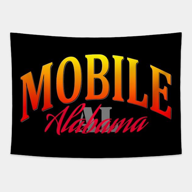 City Pride: Mobile, Alabama Tapestry by Naves