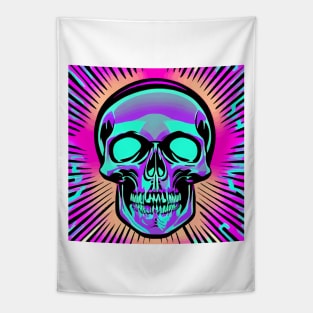 #SkullLove Synthwave Skull 001 Tapestry