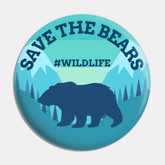 Wildlife Conservation - Save the bears Pin by Inspire Enclave