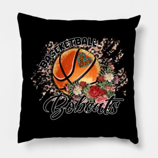 Aesthetic Pattern Bobcats Basketball Gifts Vintage Styles Pillow