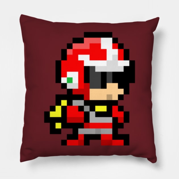 pixelated protoman Pillow by sweendle