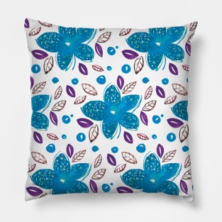 Pretty blue flower Pillow