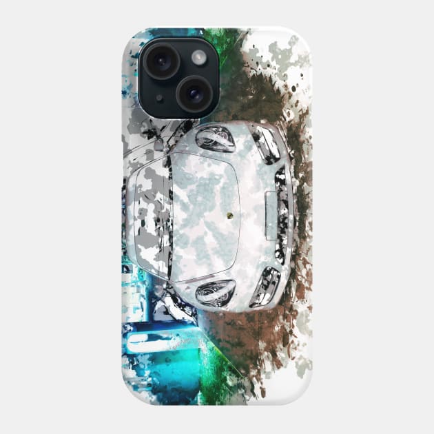 Cayman Porsche - Watercolour Phone Case by Rendagarth_Design_Company