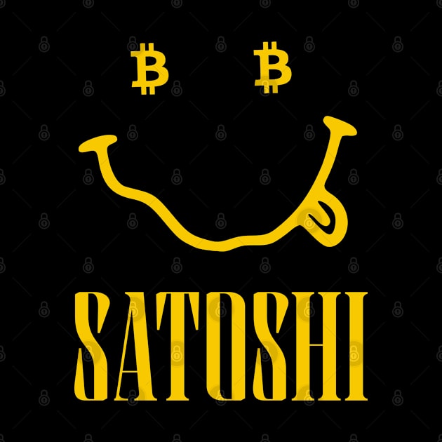 Satoshi Smille Bitcoin by Sanja Sinai Art