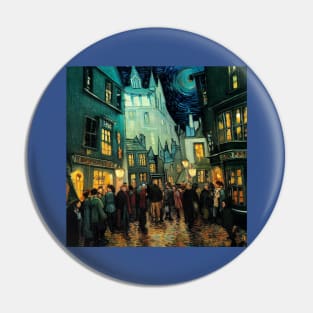 Starry Night in Diagon Alley Pin