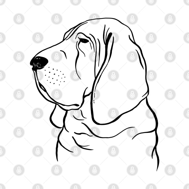 Bloodhound (Black and White) by illucalliart