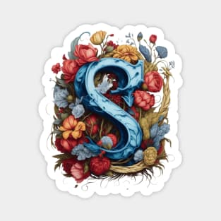 Floral letter S II Magnet